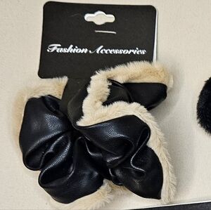 2/$5 Faux Leather Scrunchie NWT